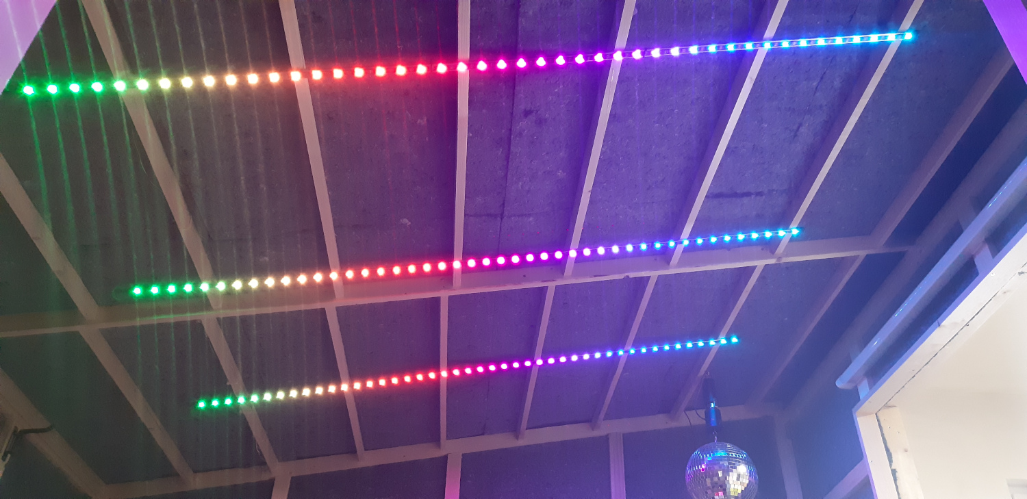 Rainbow effect selected for the LED strips