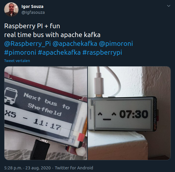 e-ink display to show real-time bus information
