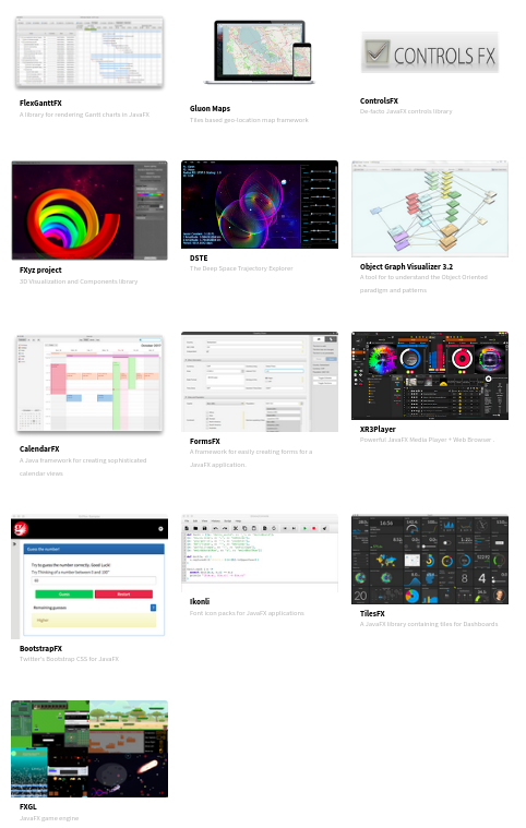 JavaFX tools and frameworks on openjfx.io