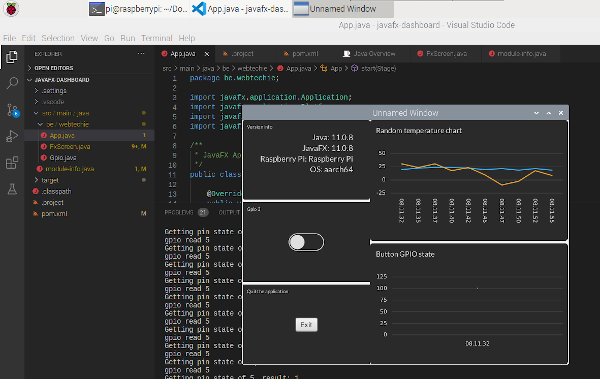 JavaFX application started in Visual Studio Code