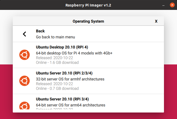 Imager tool with Ubuntu Desktop