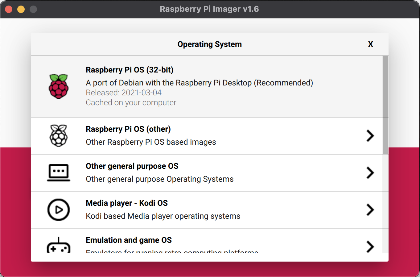 Raspberry Pi Imager tool
