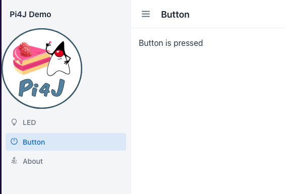 User Interface Button screen