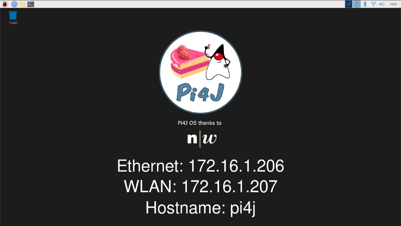 Desktop background showing the IP info