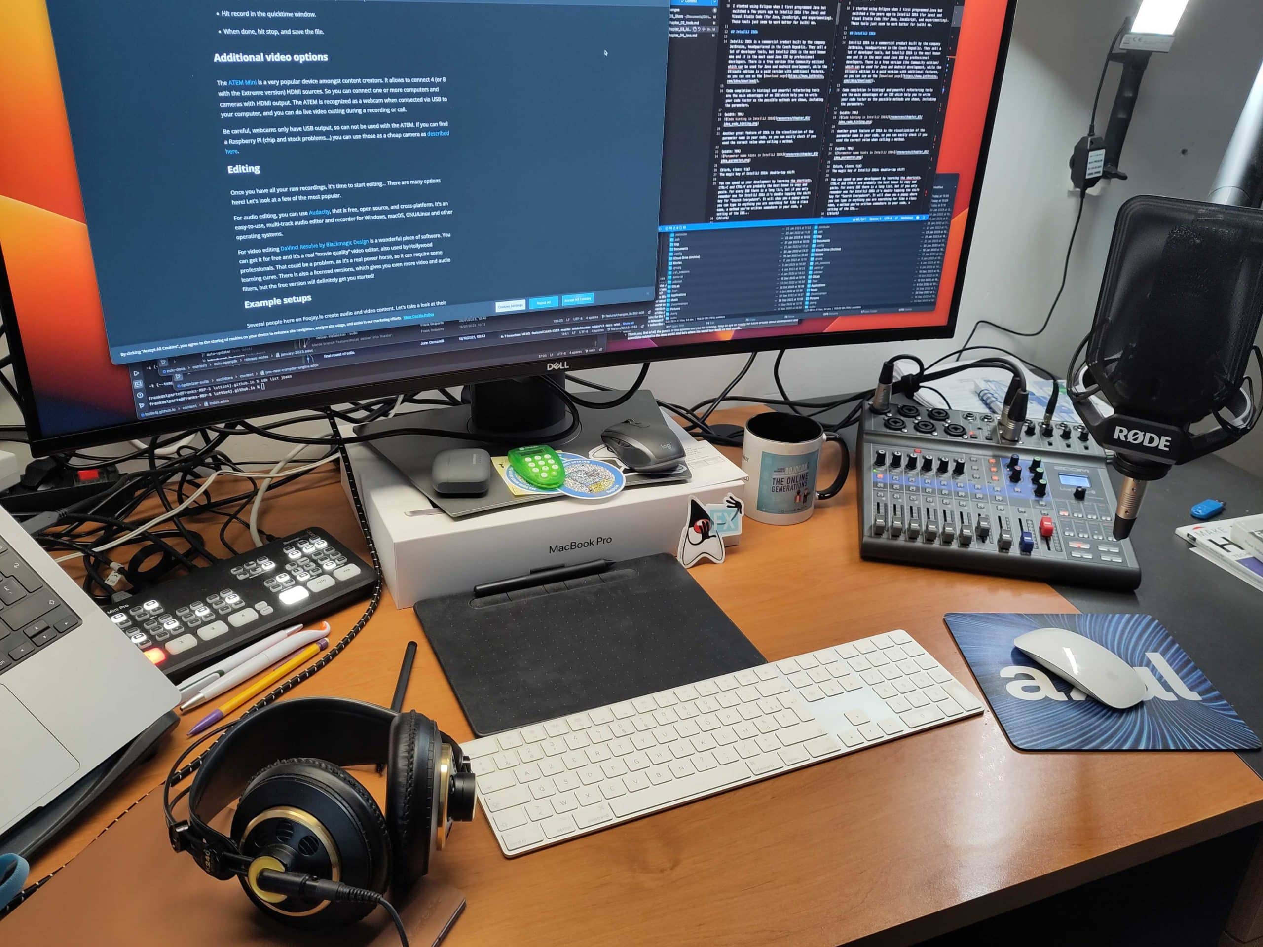 Recording and editing setup