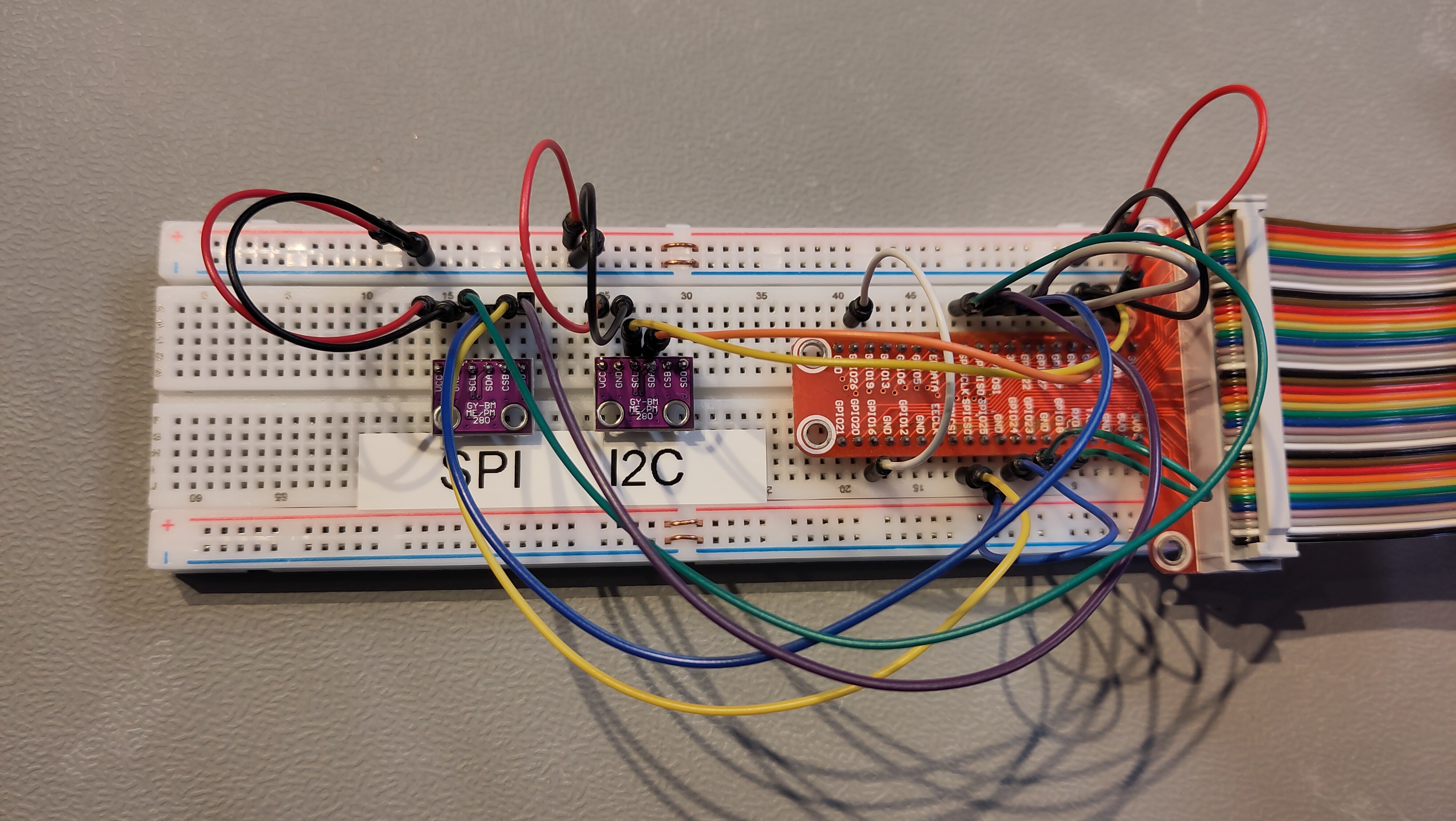 Current breadboard setup for the smoke test