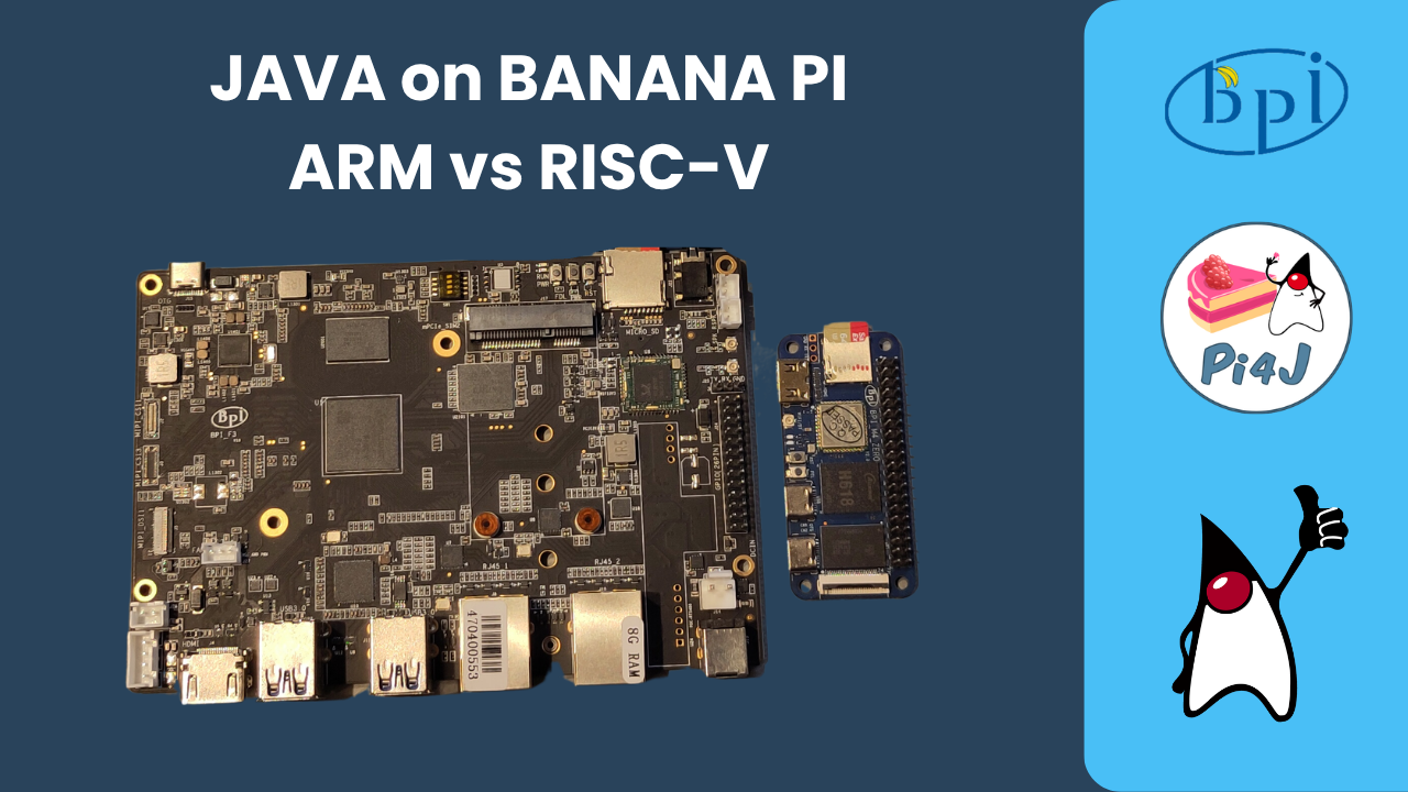 First Test of Java on Banana Pi (ARM and RISC-V), Plus a Blinking LED with Pi4J