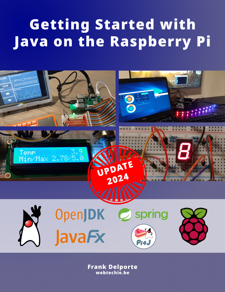 Cover of ebook and paper book 'Getting Started with Java on the Raspberry Pi'