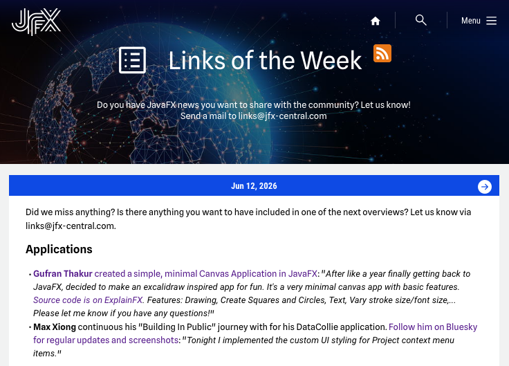 JavaFX Links of May 2026