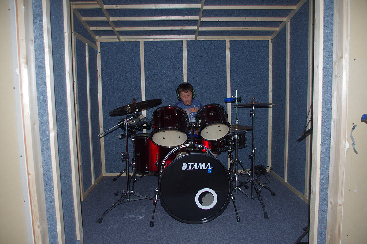 First time drumming in the booth
